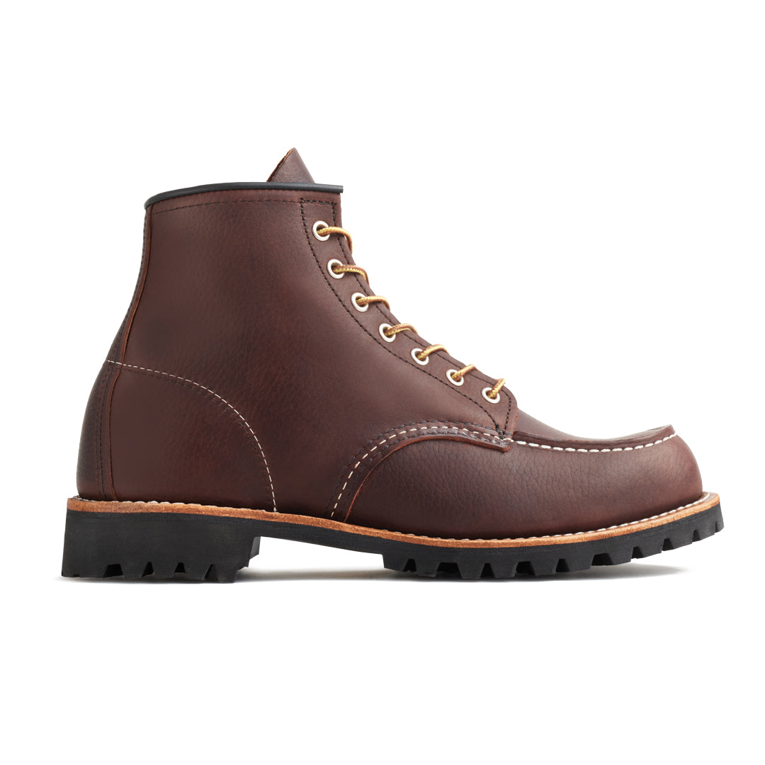 Red Wing Roughneck Moc Toe Work Boots 8146 Briar Oil Slick – Red
