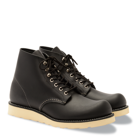 8165 Round Toe - Black Chrome Leather