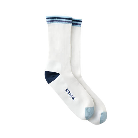 Vintage Stripe Socks - 97667 - Silver Birch, Carbon Navy, Steel Blue
