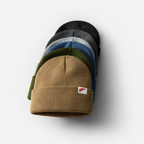 Logo Knit Beanie - Dark Denim 98063