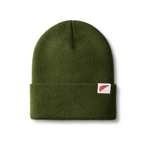 Wing Logos R Logo Knit Beanie - Olive 98064 – Red Wing London