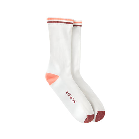 Vintage Stripe Socks - 97666 - Silver Birch, Wild Salmon, Burnt Mahogany