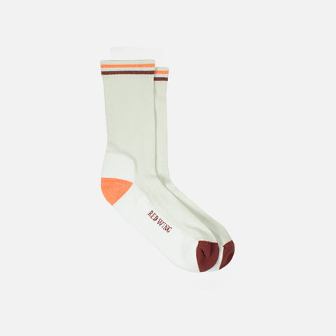 Vintage Stripe Socks - 97666 - Silver Birch, Wild Salmon, Burnt Mahogany