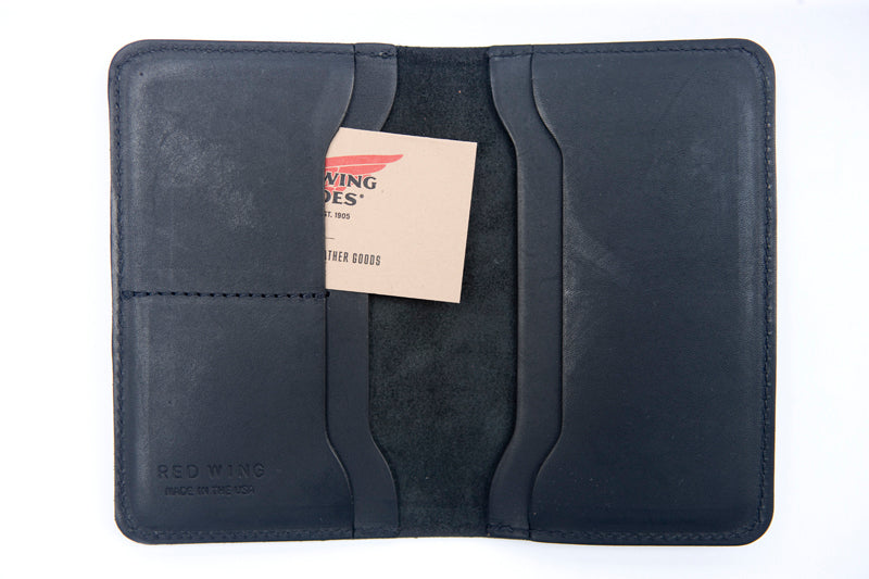 Passport Wallet Black Leather Red Wing London